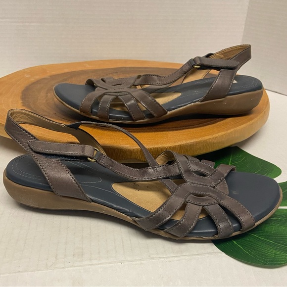 Naturalizer Catrina Navy Blue Leather Sandals - Picture 1 of 8